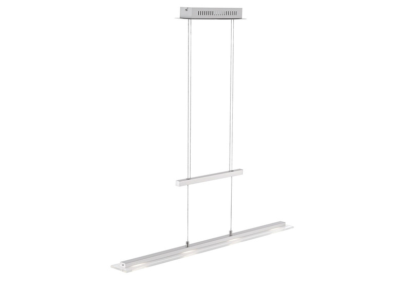 LED Pendelleuchte TENSO Silber dimmbar & höhenverstellbar bis 150cm, Breite 88cm