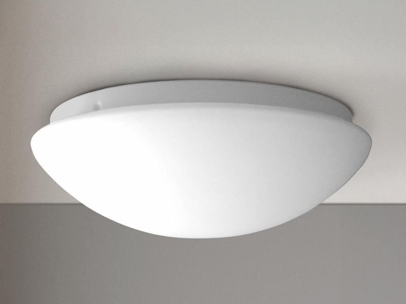 Deckenleuchte / Deckenschale rund, Opalglas matt, Ø 25cm