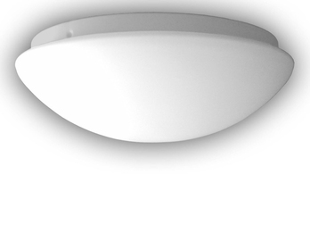LED Deckenleuchte rund Opalglas matt, Nurglasleuchte, Ø 35cm