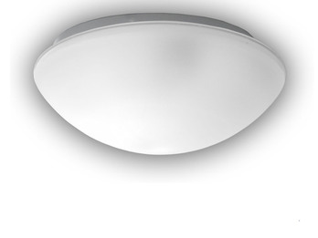 LED-Deckenleuchte / Deckenschale rund, Glas satiniert mit Klarrand, Ø 35cm