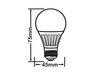 E27 LED - 4 Watt, 320 Lumen, 3000 Kelvin warmweiß, Ø4,5cm - nicht dimmbar