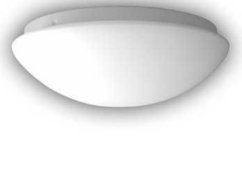 LED Deckenleuchte rund Opalglas matt, Nurglasleuchte, Ø 20cm