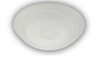 LED-Deckenleuchte / Deckenschale rund, Glas Alabaster, Ø 25cm