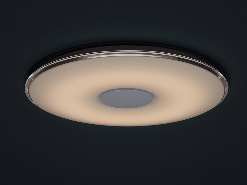 Große LED Deckenleuchte TOKYO flach mit Fernbedienung dimmbar, Ø60cm