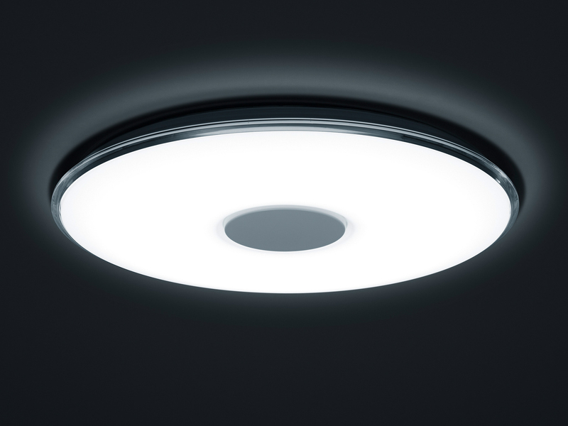 Große LED Deckenleuchte TOKYO flach mit Fernbedienung dimmbar, Ø60cm