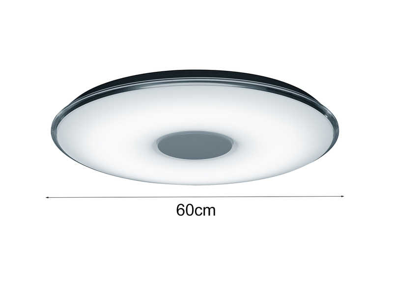 Große LED Deckenleuchte TOKYO flach mit Fernbedienung dimmbar, Ø60cm