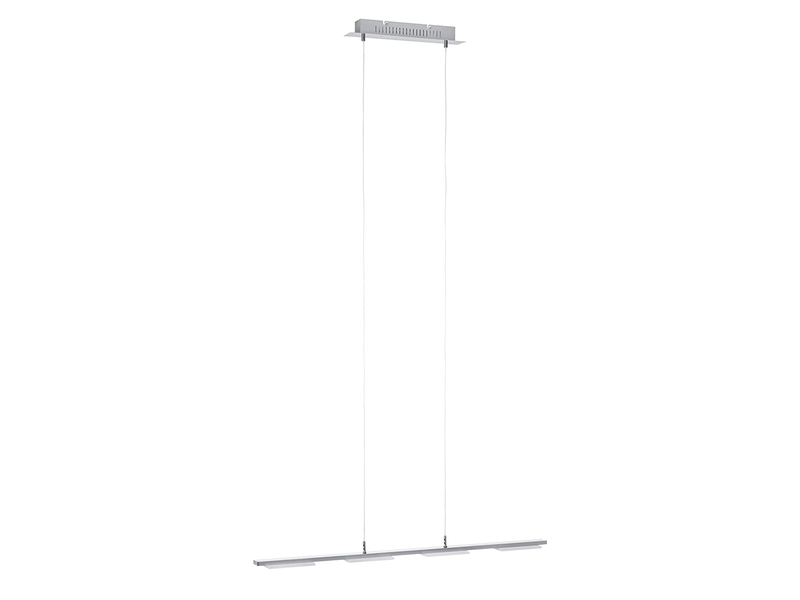 LED Pendelleuchte VERSO modern 4-flammig Silber matt, Breite 87cm