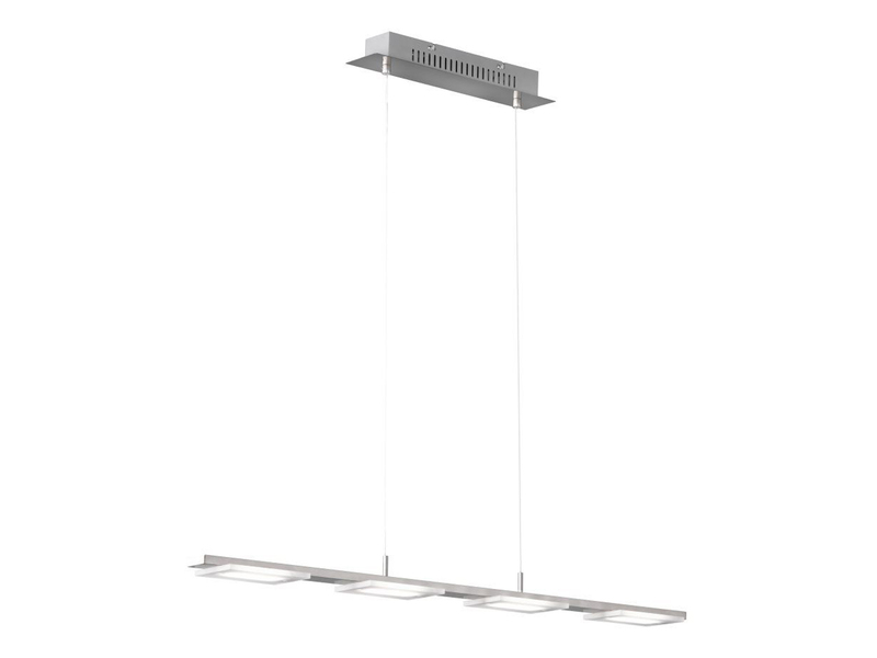 LED Pendelleuchte VERSO modern 4-flammig Silber matt, Breite 87cm
