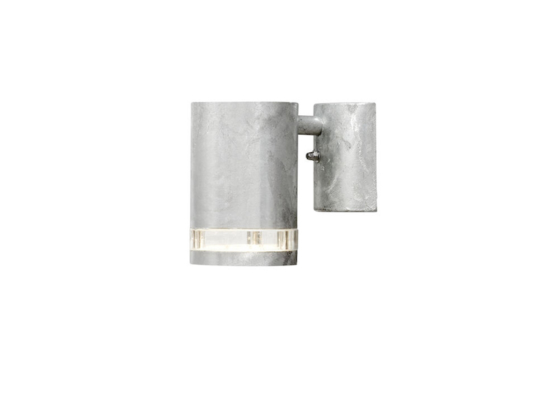 Design Außenwandleuchte MODENA Downlight, Höhe 13cm, Silber