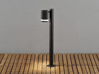 Design Wegeleuchte MODENA aus Aluminium, Downlight Höhe 70cm, Schwarz