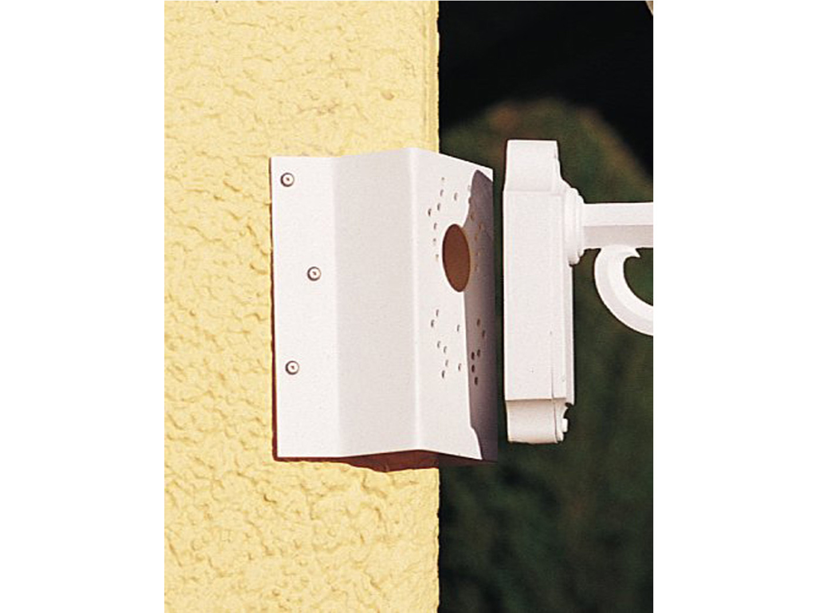 Eckbefestigung für Wandleuchten, Aluminium weiß, Höhe 19cm