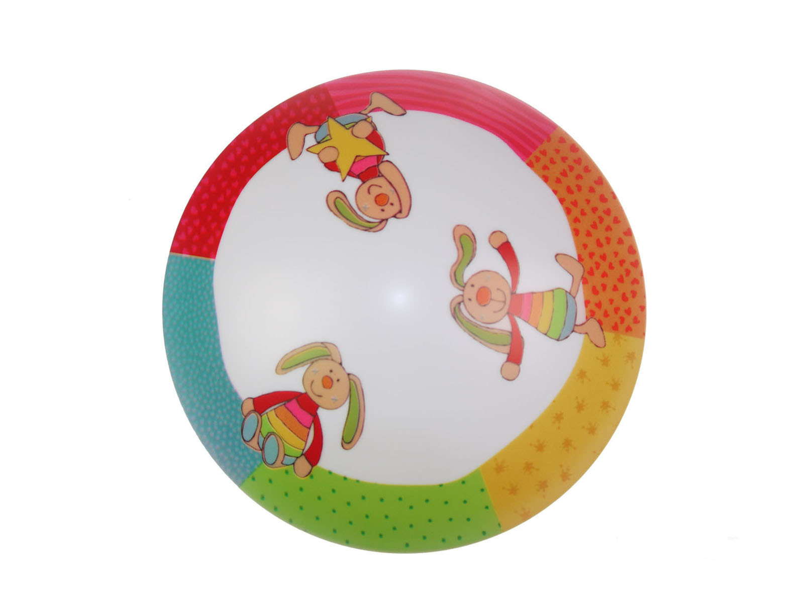 Lustige Deckenschale Rainbow Rabbit Motiv bringt gute Laune ins Kinderzimmer!