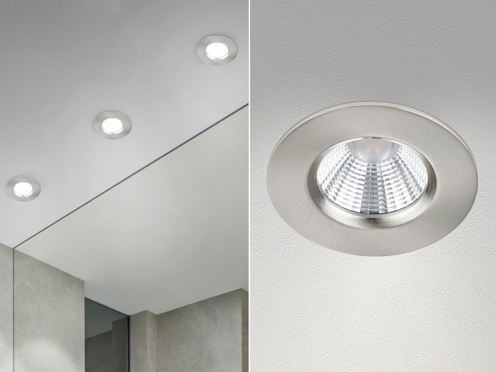 LED Deckeneinbaustrahler dimmbar 230V ohne Trafo IP65 Außen & Feuchtraum flach - Bild 23 von 26
