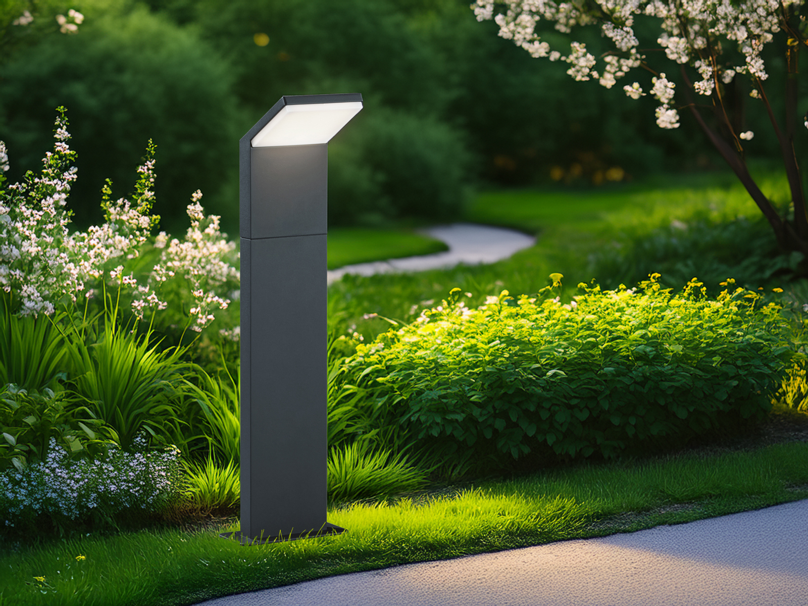 LED Außenleuchten mit Bewegungsmelder Anthrazit - Gehwegleuchten Terrassenlampen - Bild 18 von 18