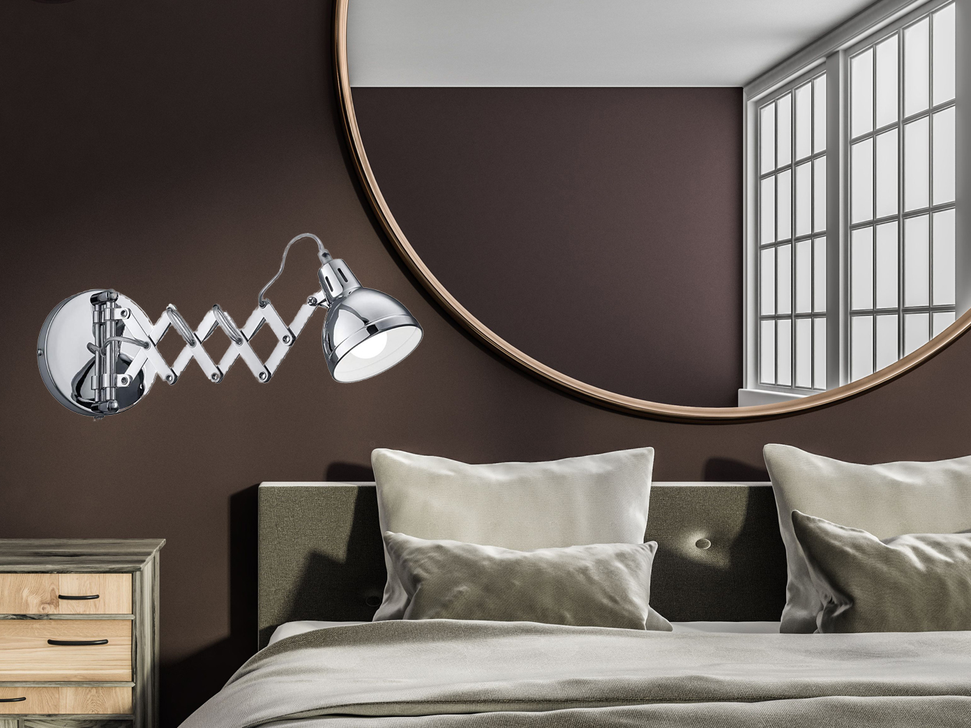 Miniaturansicht 3  - Wandlampen schwenkbare Leselampen mit Lesearm ausziehbar fürs Schlafzimmer Bett