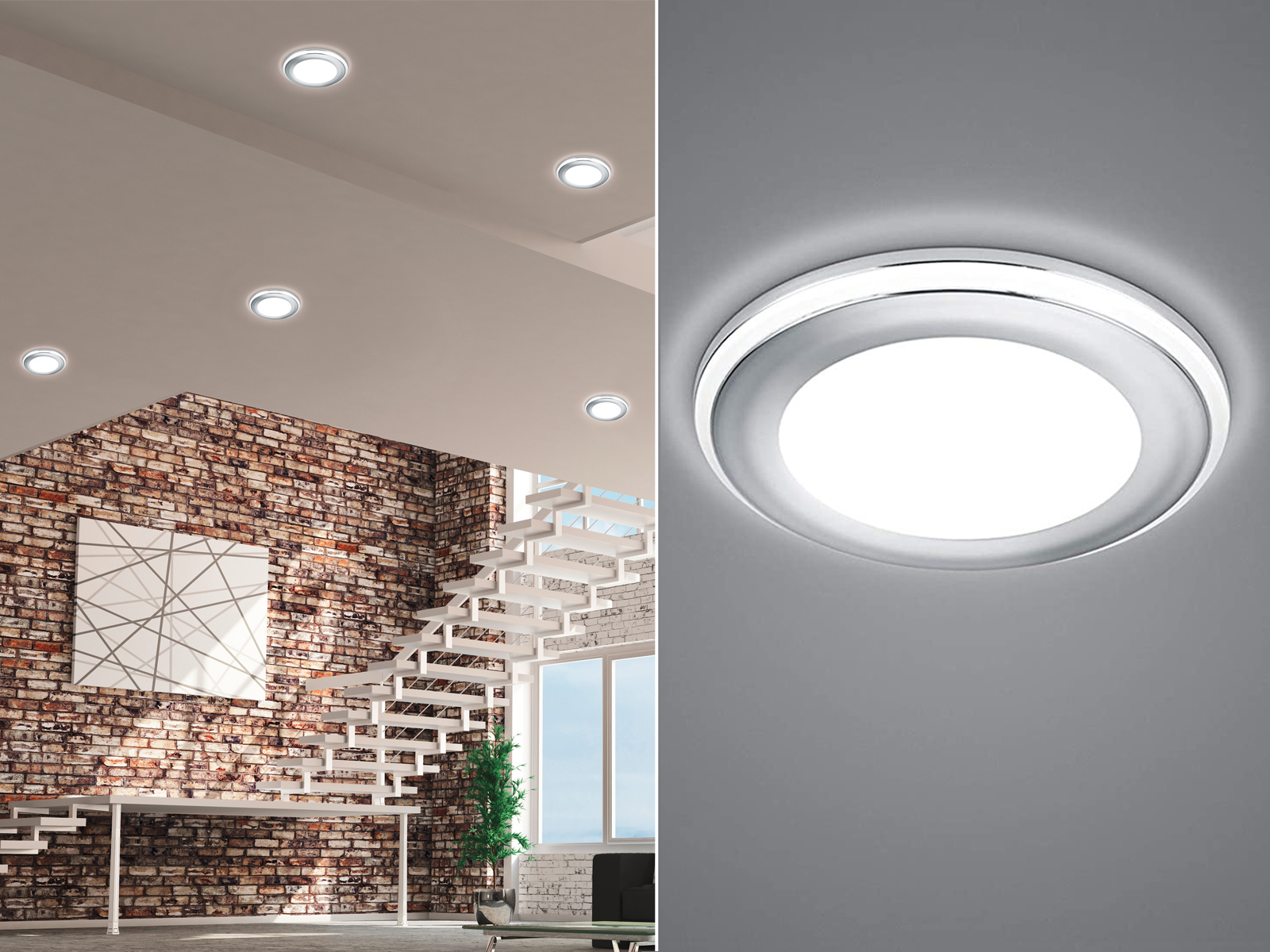 Bezit lanthaan Bestrating LED Einbaustrahler Decke 230V ohne Trafo - Flurbeleuchtung &amp;  Treppenhausleuchten | eBay