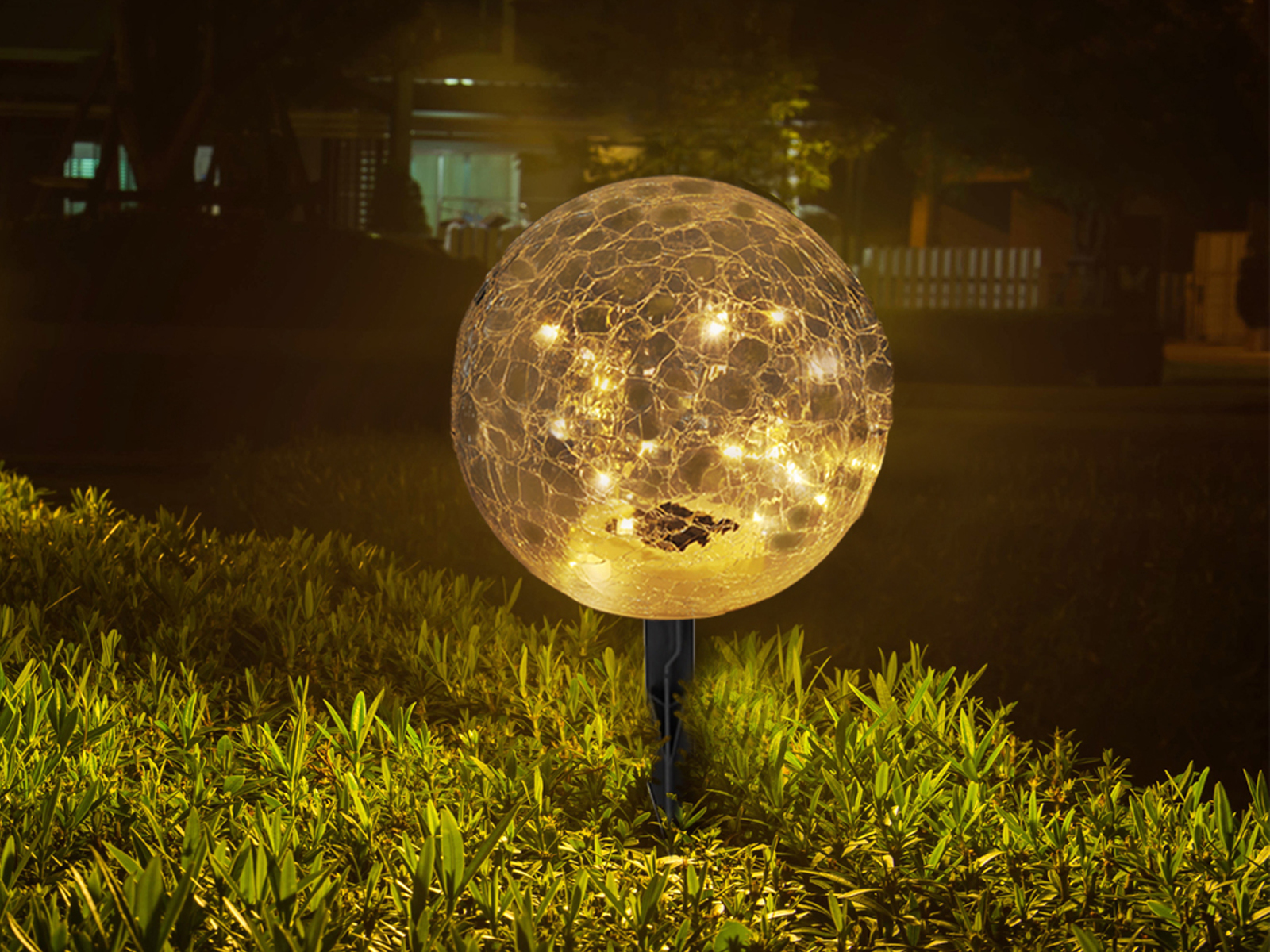 LED Solarkugeln für den Garten Ideen zur Gartenbeleuchtung Dekokugeln ohne Strom - Bild 12 von 14