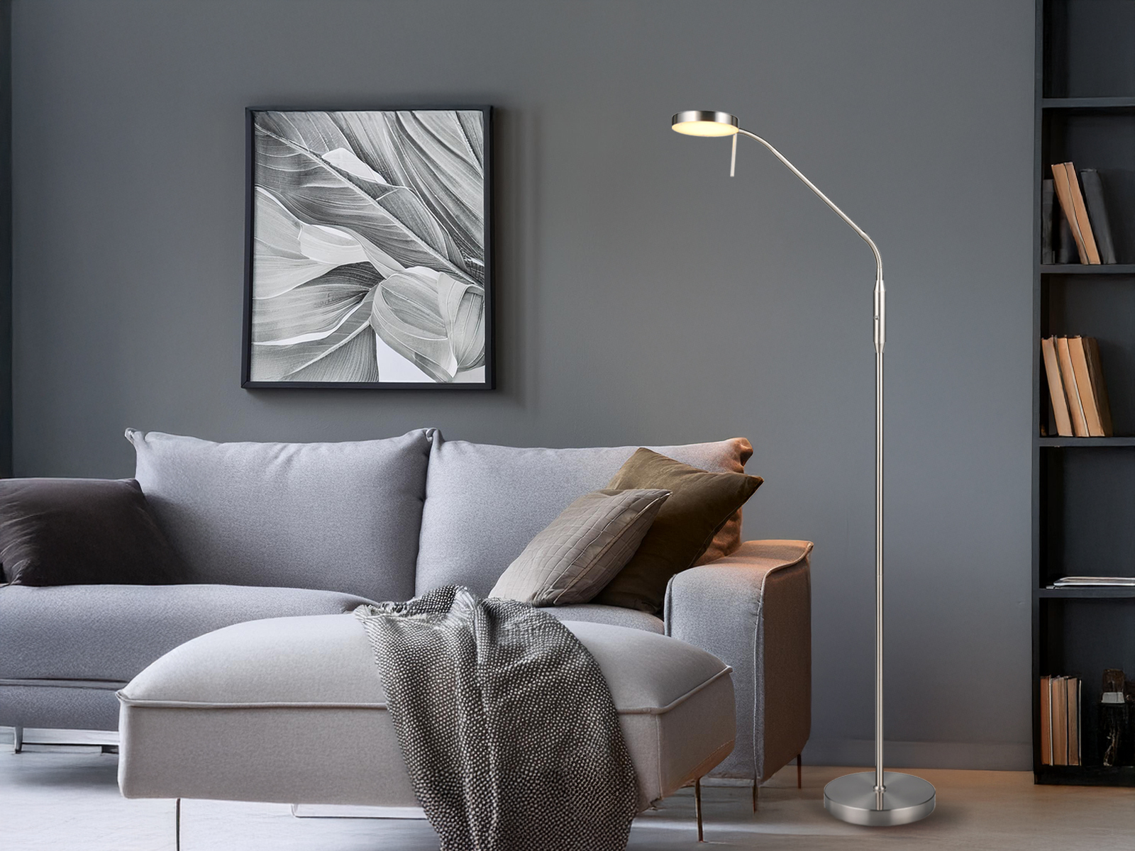 Bezprzewodowa wewnętrzna lampa podłogowa i biurkowa lampa do czytania ściemnialna z baterią - Zdjęcie 15 z 15