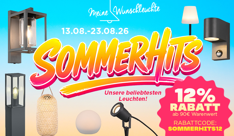 Sommerhits - Jetzt gesuchte Leuchten kaufen und Rabatt sichern