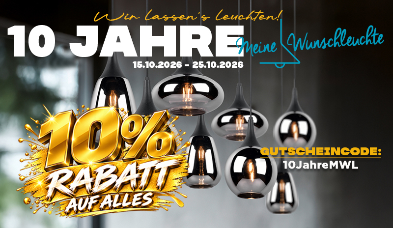 10 Jahre meineWunschleuchte - Hier geht´s zu den Angeboten!